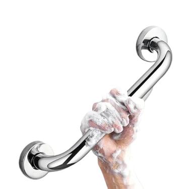 Imagem de Alça de Apoio Inox Barra 60cm Acessibilidade Segurança Idoso Banheiro Box Parede Corrimao Suporte Anti Queda(2 PCS)