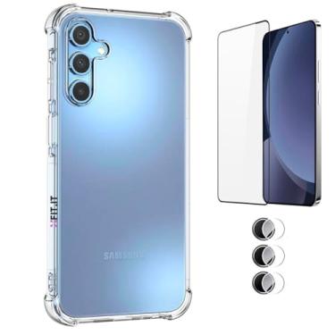Imagem de Capa FIT IT Anti Impacto para Samsung Galaxy S25 Fe + Película de Vidro 3D + Película Proteção Câmera