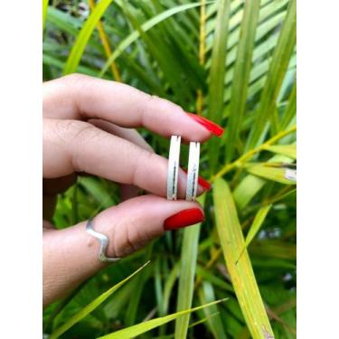 Imagem de Aliança prata cravejada - LUCIANO JOIAS 