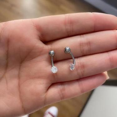 Imagem de Piercing umbigo zircônia - Lehpratasjoias 