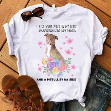 Imagem de Blusa T-shirt Camiseta Feminina Estampada-Pitbull- Várias Estampas 13 