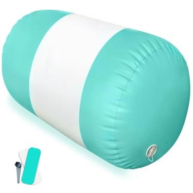 Imagem de AWSUM Equipamento de ginástica inflável rolo de ar inflável tapete octógono engrossado nas costas treinador de molas para treinamento de líder de torcida uso doméstico, sem bomba