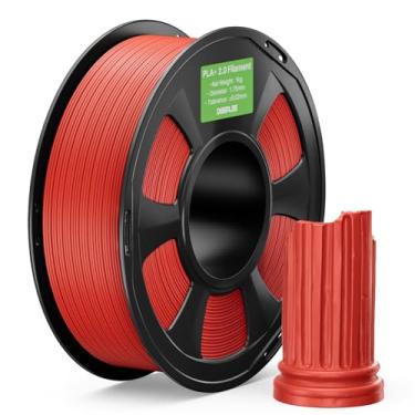 Imagem de DEEPLEE Filamento PLA+ 2.0 1,75 mm, filamento de impressora 3D de resistência mais forte, vermelho 1 kg, filamento de impressora 3D PLA Plus atualizado, filamento PLA+ de alta velocidade para a