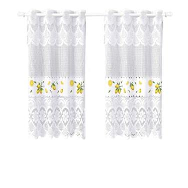 Imagem de Beija Flor, Cortina Pia Bando Vitro Formosa Renda Cozinha 1,60x0,80x0,20 Cor:Limão