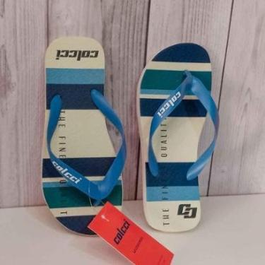 Imagem de Chinelo Básico Colcci Listras Azul Masculino-Masculino