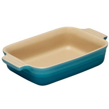 Imagem de Travessa Retangular 600 ml Azul Caribe Le Creuset