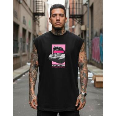 Imagem de Regata Over Machao Just One Left Algodão Leve 30.1 Treino - AL7, Preto