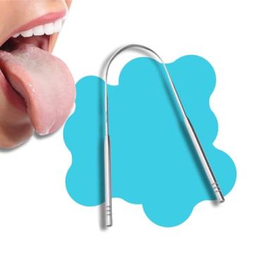 Imagem de Raspador de Língua em Aço Inoxidável Antibacteriano, Elimina Mau Hálito, Remove Toxinas e Resíduos, Fácil de Limpar, Higiênico e Durável para Uso Diário – Qualidade Premium LNSTORE