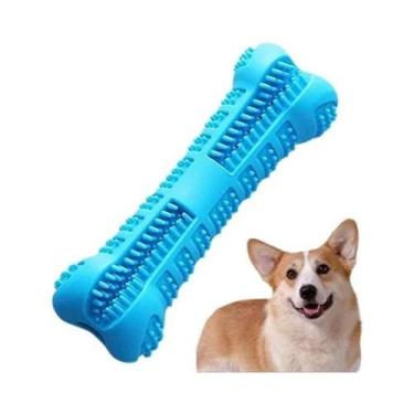 Imagem de Escova De Dente Para Cães Pequenos, Escova De Borracha Macia Com Pasta