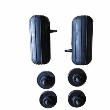 Imagem de 1 par de airbag de mola de suspensão traseira de carro, amortecedor de borracha preta para Sedan, SUV, veículos off-road, sistema de redução de ruído (bocal lateral de 85 x 200 mm)