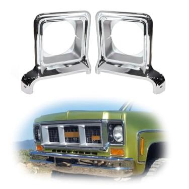 Imagem de Blazer Suburban Pickup Jimmy Moldura cromada com acabamento de farol 376628, 376627