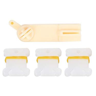 Imagem de Phefop 30 Peças de Bobinas de Fio de Bordado de Plástico Com Enrolador de Fio para Ponto Cruz Bobinas Titular de Linha de Cartão Artesanato Diy Armazenamento de Costura