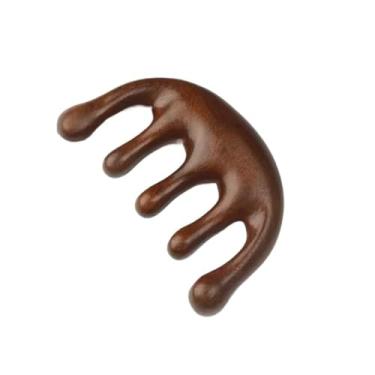 Imagem de Pente massageador de madeira para couro cabeludo, óleo de couro cabeludo, ferramentas de pente de cabelo 、 pente de meridiano de elevação (médio)