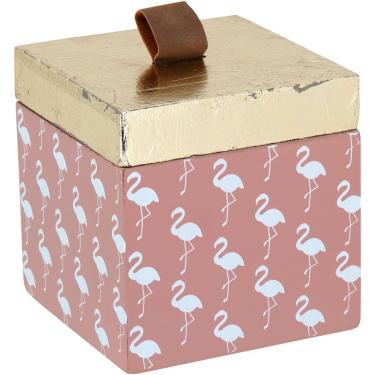 Imagem de Caixa Organizadora Madeira Rosa Penélope 10X10X10Cm