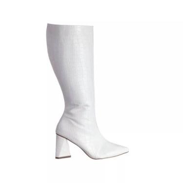 Imagem de 23020FPE Bota Fashion Feminina bico fino Cano Alto Casual Urbana Cor:O