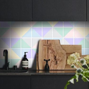 Imagem de Adesivo Destacável Azulejo para Cozinha Triângulo Clear - TaColado, 15