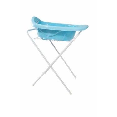 Imagem de BANHEIRA DE BEBE SUPORTE PARA BANHEIRA UNIVERSAL Cor Branco/Azul - Pla