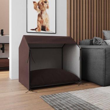 Imagem de Casinha Pet Tati Para Cachorro Raças Pequenas Abrigo Confortável Para Dormir No Dia A Dia - Marrom