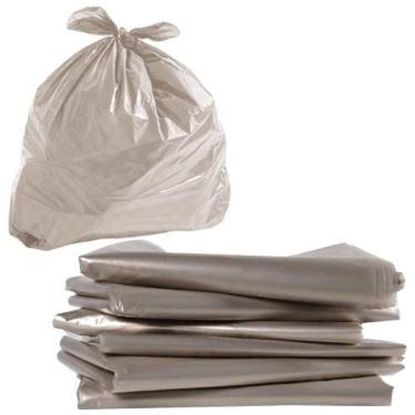 Imagem de Saco para Lixo Saco de Lixo 100 Litros Transparente 20 Unidades Boca Larga 100L Transparente-canela