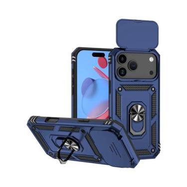 Imagem de Capa Para iPhone 17 pro Max Com Suporte E Bumper, Armadura Reforçada P