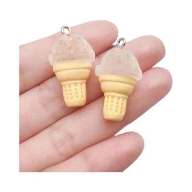 Imagem de Pingentes De Resina De Sorvete De Verão, 5/8 Peças, 15x28mm, Para Faça