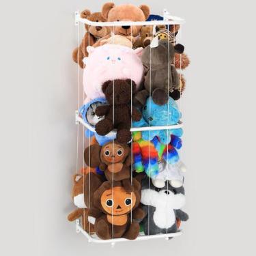 Imagem de Organizador de Brinquedos BTY para Pelúcias - Montado na Parede (Branc