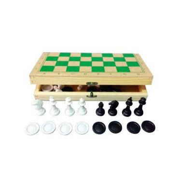 Imagem de Brinquedos Educativos Jogo de Xadrez e Damas