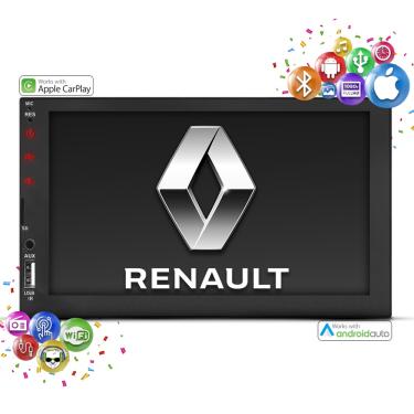 Imagem de Central Multimidia 2 Din Mp5 Carplay Android Auto Wifi Renault