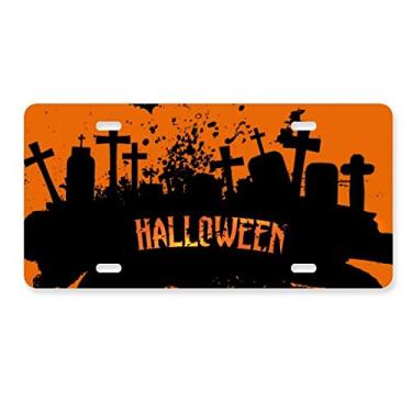 Imagem de DIYthinker Cemitério Noite de Terror Halloween Placa de Carro Decoração Acessório de Aço Inoxidável