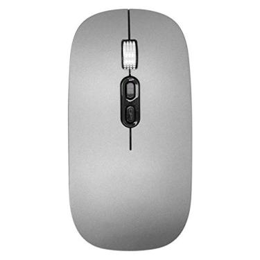 Imagem de Mouse óptico de Mouse Sem Fio 2,4 Ghz Bluetooth 5.0 Dual Mode Mouse de Carregamento para Escritório de Jogos (Cinza escuro)