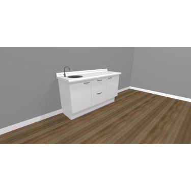 Imagem de Balcão Para Dentistas Triplo Com Pia