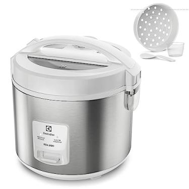 Imagem de Panela Elétrica Electrolux vapor arroz capacidade 3,5L 10 xícaras 2 em 1 timer panela removivel antiaderente tampa com visor transparente ERC31 inox branco 220v por Rita Lobo