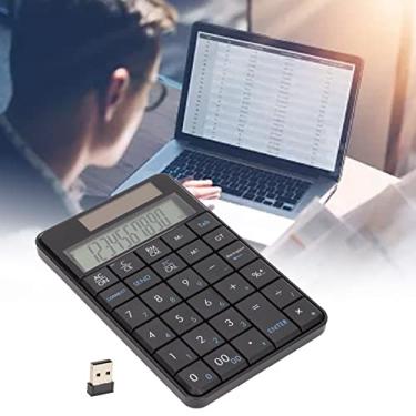 Imagem de Calculadora Numpad, teclado numérico USB de 29 teclas com painel solar, mini teclado mecânico, design ergonômico para jogos e suporte a conexão 2,4 G