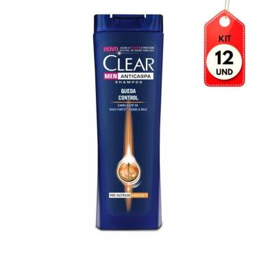 Imagem de Kit C-12 Clear Men Anticaspa Queda Control Shampoo 400ml