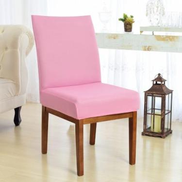 Imagem de Kit 6 Capas Para Cadeira Sala De Jantar Rosa - Charme Do Detalhe