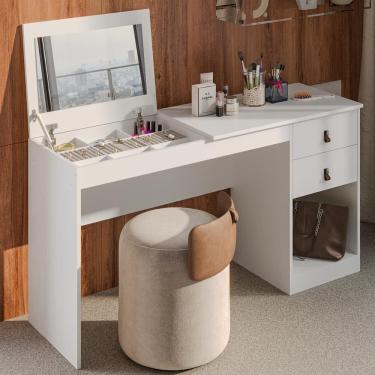 Imagem de Penteadeira Versa Home 140cm 2 Gavetas Branco