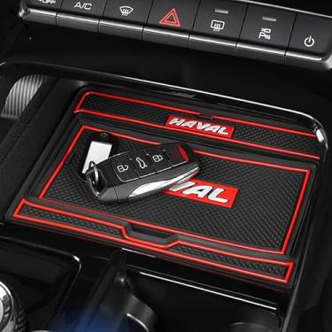 Imagem de Car Coasters Mats For Haval H6 LHD 2021 2022 2023 GT 3th Rubber Anti-Slip Mat Door Gate Slot Cup Pad Interior Accessories