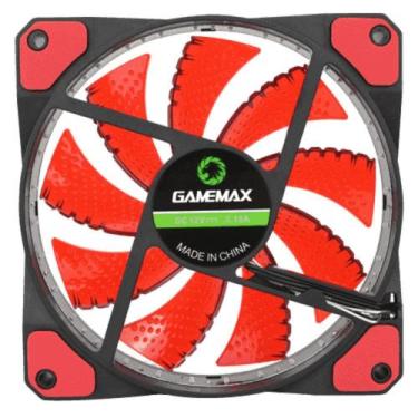 Imagem de Fan para PC Gamer GF12R 12CM Vermelho 32 LED - Gamemax