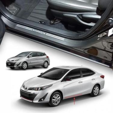 Imagem de Kit Soleiras Super Protetoras Yaris Sedan Com Soleira Da Mala - MRMAGO
