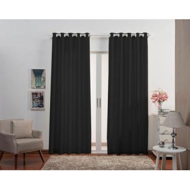 Imagem de Cortina Para Sala/Quarto Oxford Varias Cores com Ilhoses 3,00 x 2,50 -