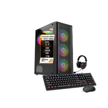 Imagem de Pc Gamer Intel I7 Placa Gtx 1650 Memoria 16Gb Hd1Tb Ssd120Gb - Wjinfo