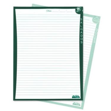 Imagem de Bloco Refil para fichários de receitas jogo 50 folhas A4 - Deo Plastic