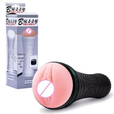 Imagem de Masturbador Masculino Vagina Modelo Lanterna Com Vibração Multivelocid