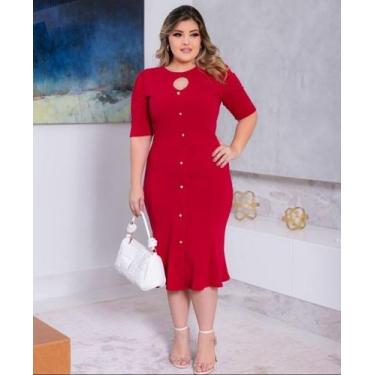 Imagem de Vestido Midi Plus Size Carmen Moda Evangélica Feminina - MISS FLOWER, 