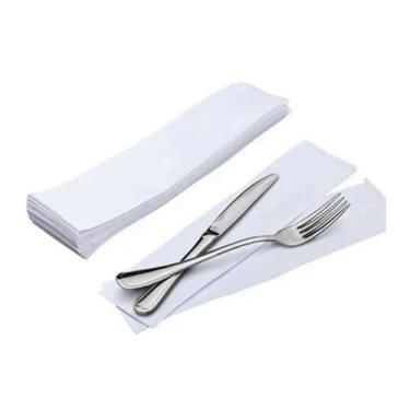 Imagem de Saco De Papel Branco Para Talher 7x25 1000 Und - SACO PLASTICO