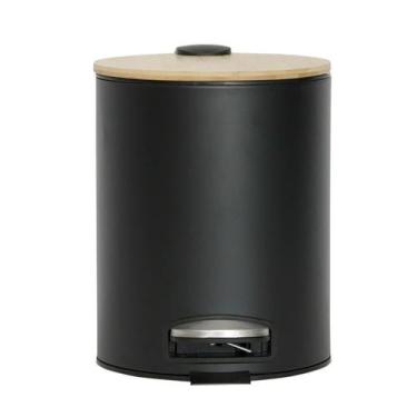 Imagem de Lixeira Pedal Bambu Preto Mimo  ALX23281 - Mimo Style