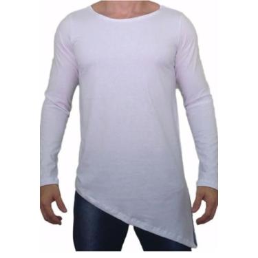Imagem de Camiseta Longline Oversized Corte Lateral Manga Longa - Di Nuevo, Bran