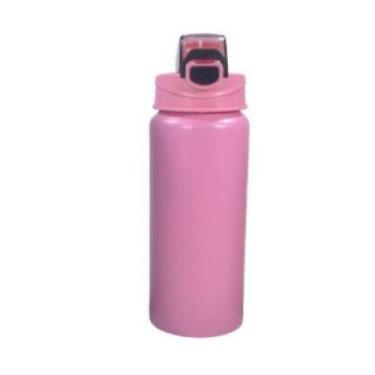 Imagem de Squeeze 650ml Garrafa Alumínio Fitness Água Academia ROSA - Inter