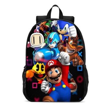 Imagem de Mochila Escolar Infanto Juvenil Super Jogos Novidades 0361 - Geek Skin