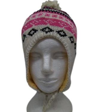 Imagem de Touca Gorro Peruano De Lã Tapa Orelha Modelo Chaves Juvenil - LONTCHI